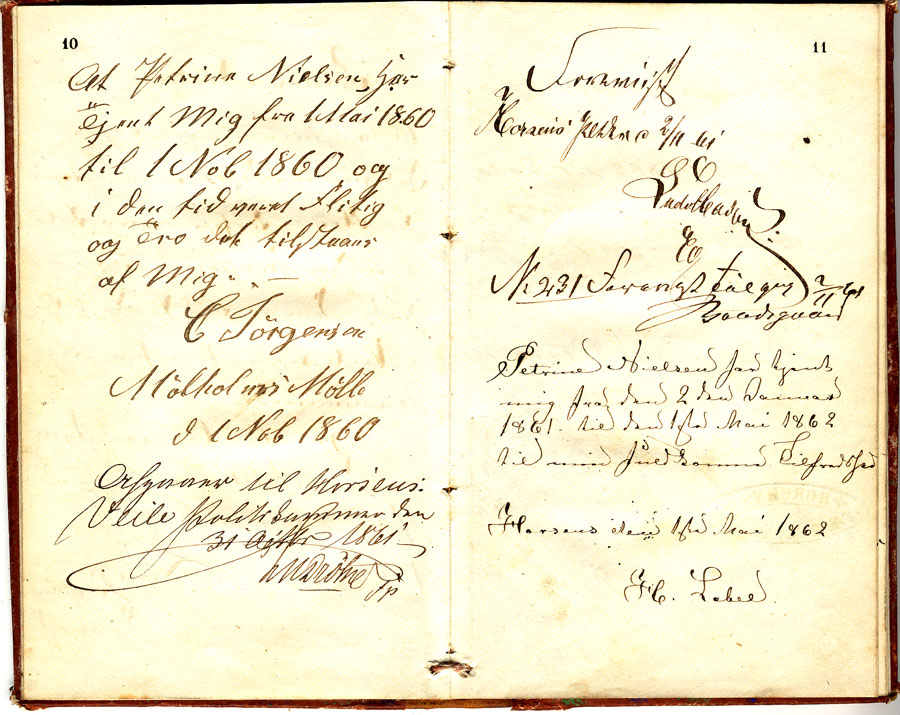 Petrine Nielsens skudsm&aring;lsbog - side 10-11