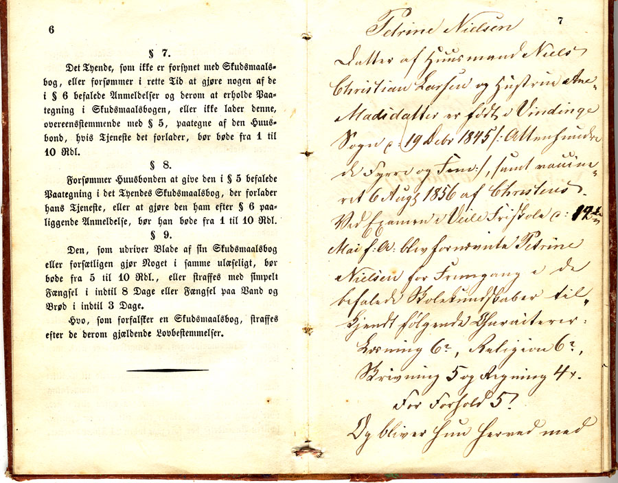 Petrine Nielsens skudsm&aring;lsbog - side 6-7