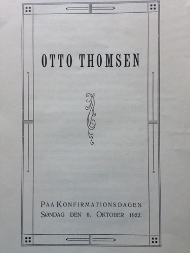 Otto konfirmation 8.10.1922: Sang