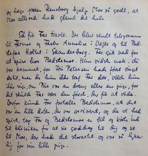 Side med oplysninger om f&oslash;rste barns f&oslash;dsel