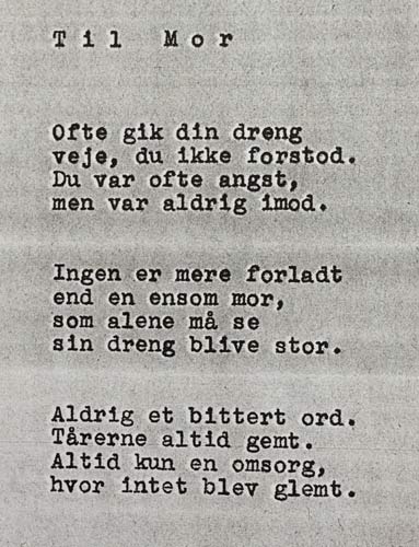 Digt: Til Mor
