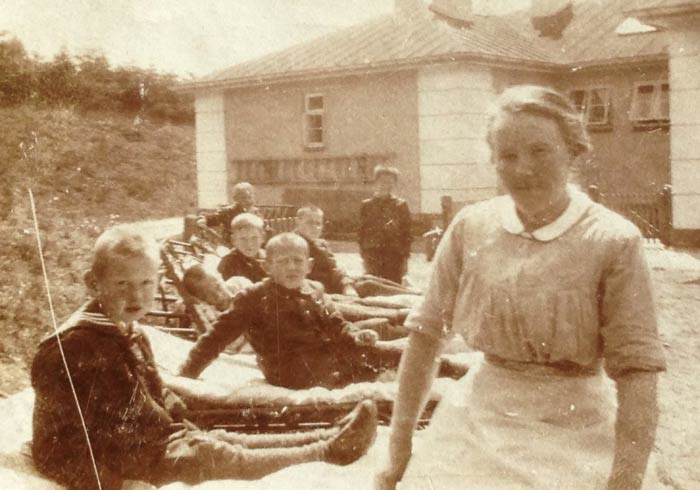 Fra Julem&aelig;rkesanatoriet ved Kolding Fjord 1920