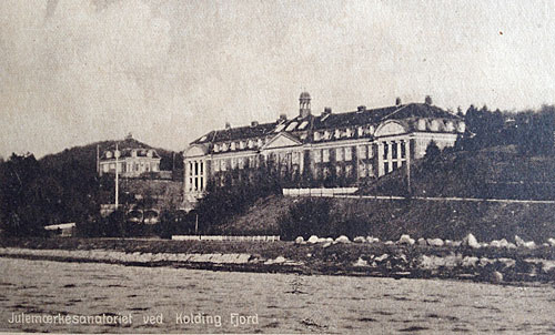 Postkort: Julem&aelig;rkesanatoriet ved Kolding Fjord
