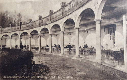 Postkort: Julem&aelig;rkesanatoriet ved Kolding Fjord