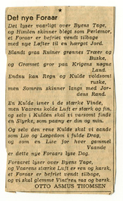 Fotos af Asmus' udklip og tekster