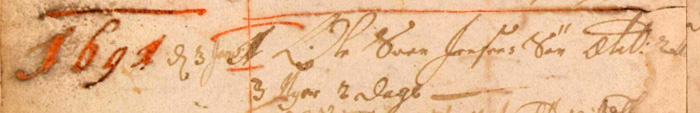 KB Ringkøbing Amt, Skodborg Herred, Lemvig Sogn: 1640-1753, opslag 195 (ao.salldata.dk), venstre side ned