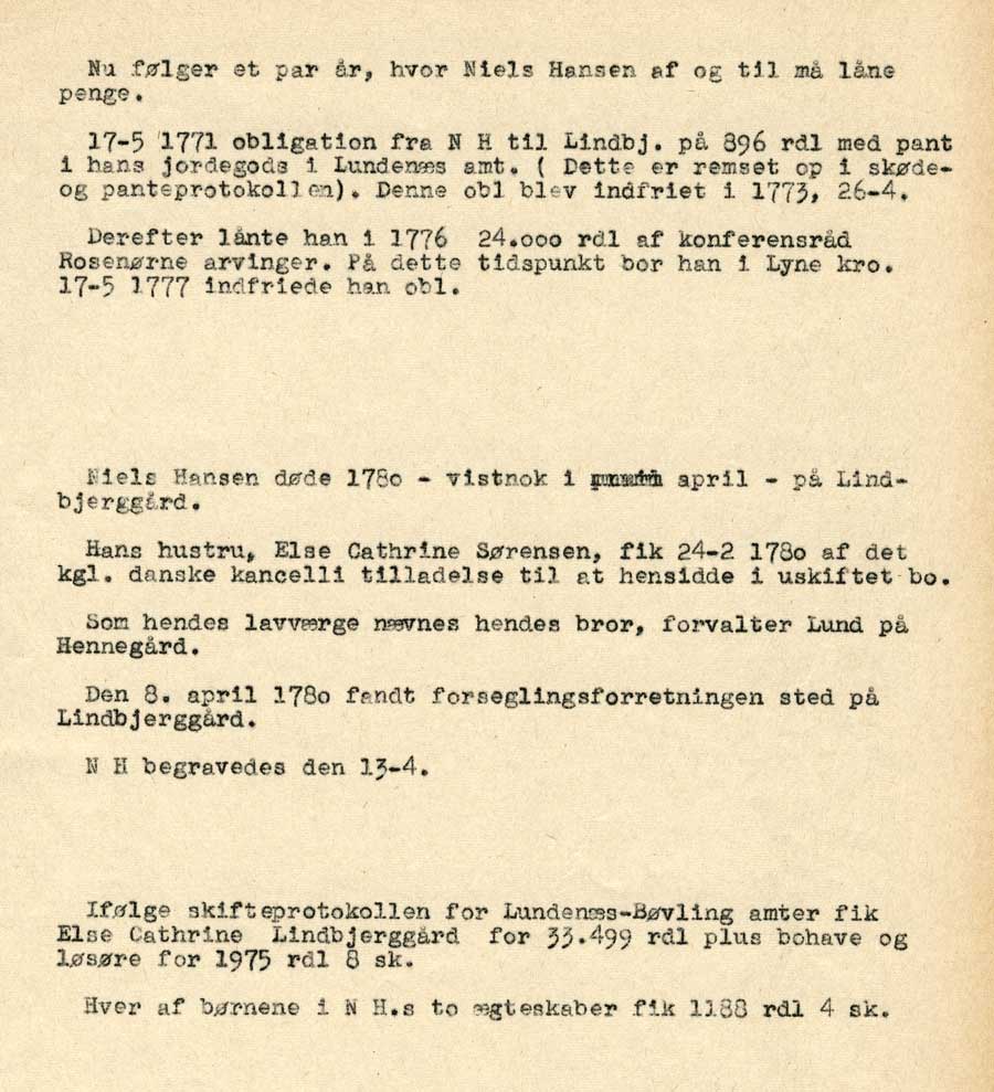Dokument om Asmus' tip-tip-oldefar Niels Hansen