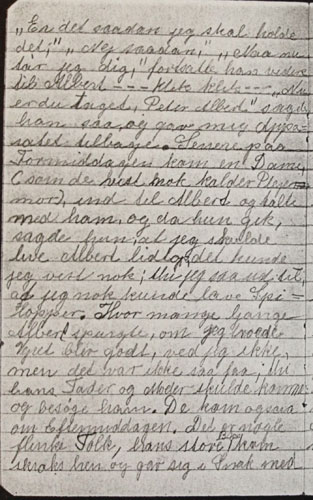 Side fra Ottos dagbog i 1920