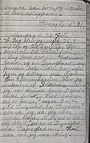 Side fra Ottos dagbog i 1920